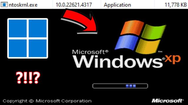 Hidden Windows XP boot screen in Windows 11