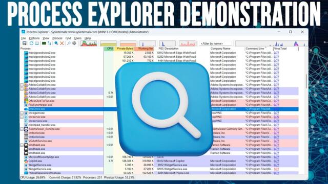 Sysinternals Process Explorer Overview and Demonstration