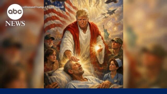 President Trump deletes post depicting him as Jesus Christ