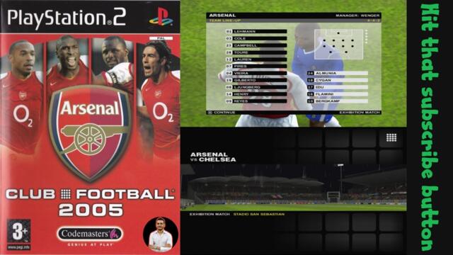 Club Football 2005: Arsenal – PlayStation 2 (PS2) Gameplay | Official Arsenal Game
