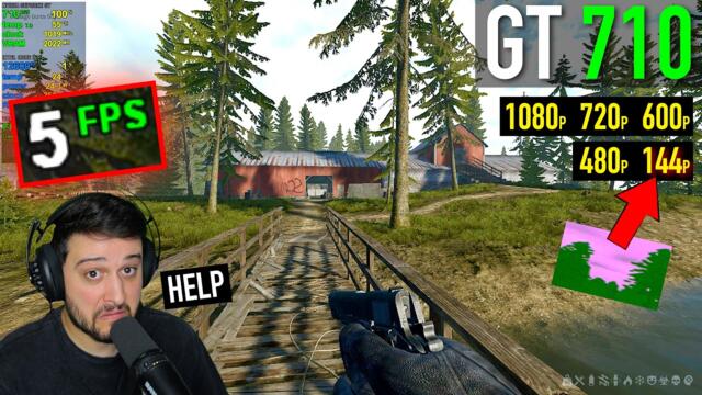 Playing Road to Vostok is MADNESS on a GT 710! (Down to 144p)