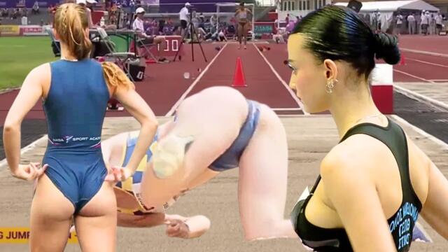 Stunning Female Athletes – Insane Long Jump Power in SLOW MOTION