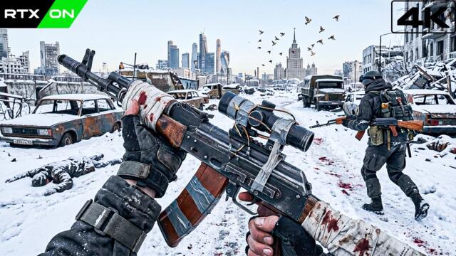 Surviving in Deadliest Moscow After Nuclear War | Realistic Gameplay (4K60fps) Metro Exodus Gameplay