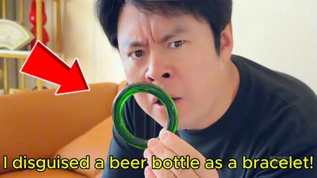 I disguised a beer bottle as a bracelet!
