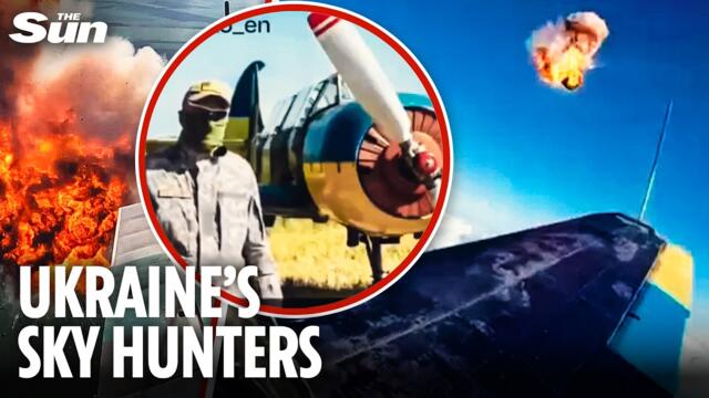In the cockpit with Ukraine’s ‘Sky Hunters’ using vintage plane to down endless Russian drones