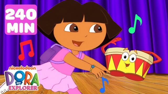 Dora the Explorer Dance Scenes, Songs & Games! #2 💃 240 Minutes | Dora & Friends