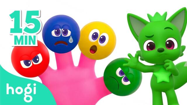 🖍️ 🎨 Color Finger Family Song 🖐️｜15 min｜Learn Colors for Kids | Compilation | 3D Kids｜Hogi Pinkfong