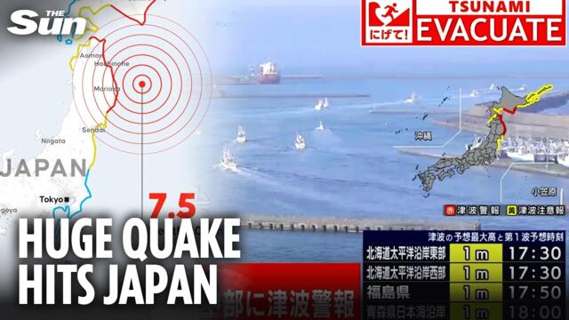 Evacuation Ordered In Japan after 7.5-Magnitude Earthquake As Fears Of 10ft Tsunami Stir