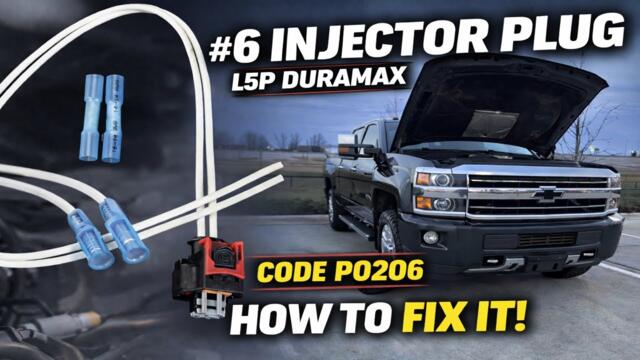 P0206 Duramax L5P #6 injector pigtail replacement