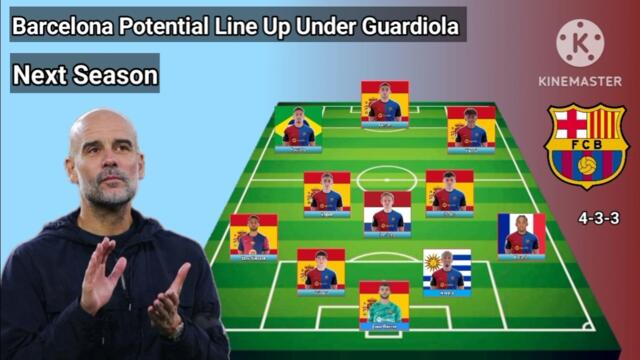 Barcelona Potential Line Up Under Guardiola Next Season