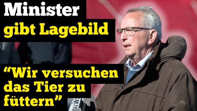 Statement Minister Backhaus: "Wir versuchen das Tier zu füttern"