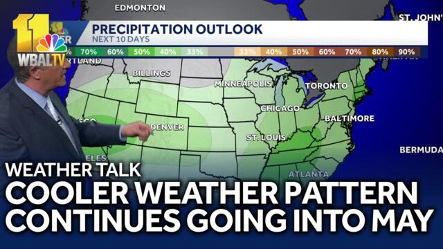 Weather Talk: Cooler weather pattern continues heading into May
