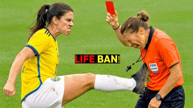 CRAZIEST Red Cards in Women's Football