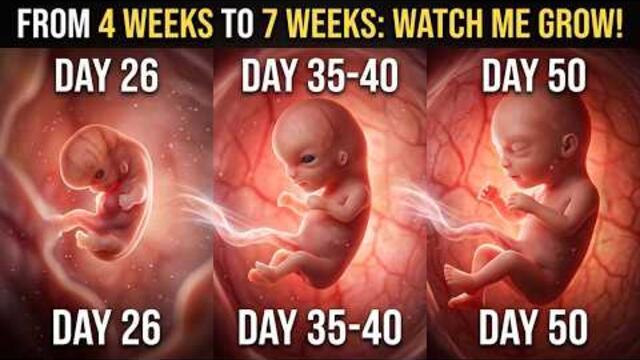 Embryo Development Transformation: Day 25 to Day 50 in 3D 🤯