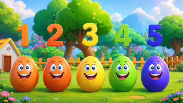 Learning Colors and Numbers Song | Colorful Eggs on the Farm | Bittu Kids Animation & Nursery Rhymes