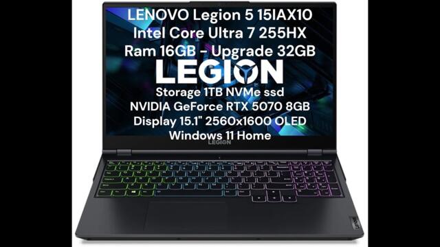 LENOVO Legion 5 15IAX10 - Unboxing - Disassembly - Ram Upgrade