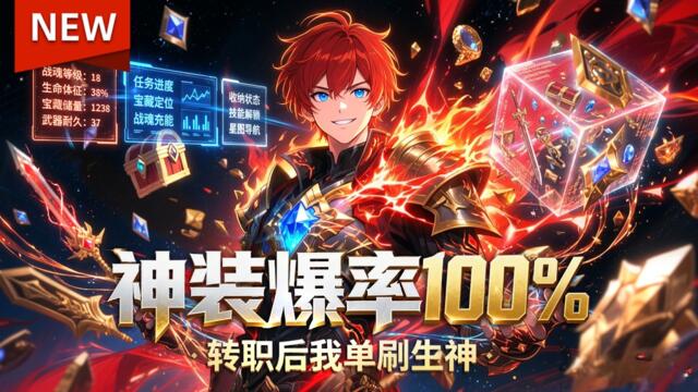 🔥火热上线！|Multi Sub|《神装爆率100%: 转职后我单刷成神》全集 | 张牧觉醒神级掉率系统，即使是最废职业杀怪也必爆神装! | #神豪 #动态漫画 #漫剧 #AI #AI漫剧 #動態漫