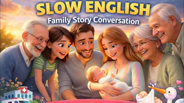 Learn English Through Story | Hospital Family Story | Slow English Conversation for Beginners