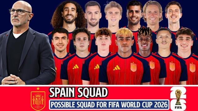 Spain Possible Squad FIFA World Cup 2026 | Spain's Squad Depth FIFA 2026