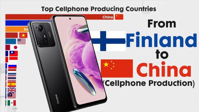 Top Cellphone Producing Countries in 1990 - 2026