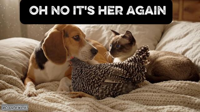 🐱🐶🐔 “The Chicken Joined The | And Stayed 😂