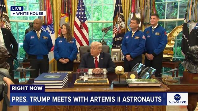 LIVE: President Trump meets with Artemis II astronauts at the White House