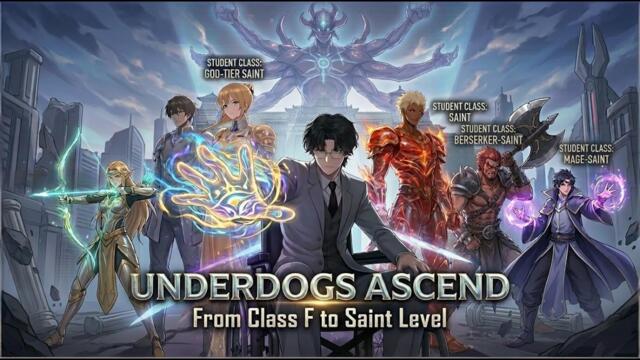 From Class F Losers to God-Tier MARTIAL SAINTS! 🛡️ SSS-Rank Evolution on Day One!【Underdogs Ascend】