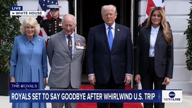 LIVE: President Trump bids farewell to King Charles III and Queen Camilla