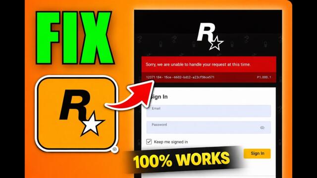 How to Fix Rockstar Games Login Error #1.500.7 – Sorry, We’re Unable to Handle Your Request
