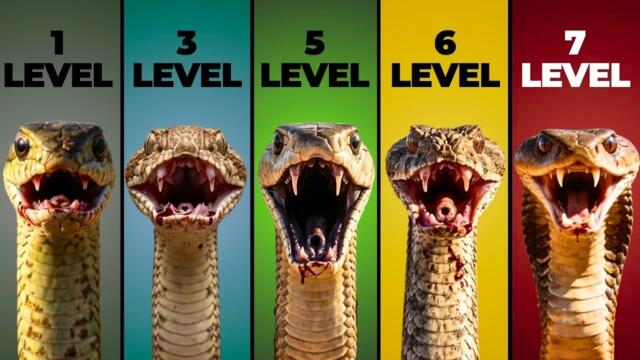 The 7 Levels of DEADLIEST SNAKES!