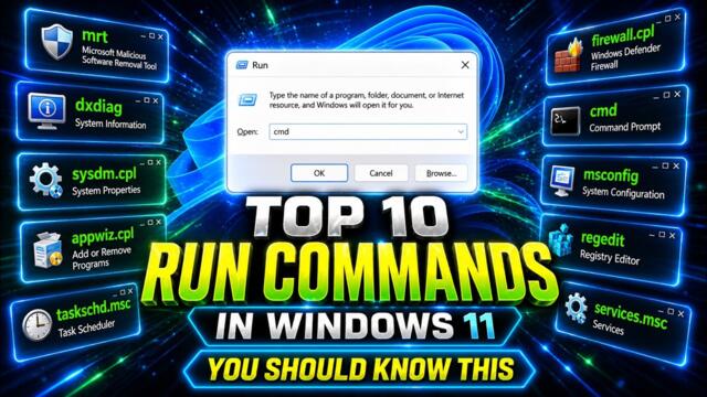 TOP 10 RUN COMMANDS YOU SHOULD KNOW IN WINDOWS 11