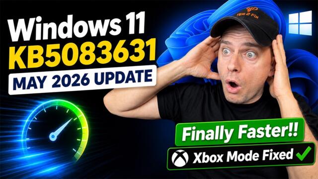 Windows 11 Just Got 2x Faster! How to Install KB5083631 + Fix Xbox Mode & Haptic Missing