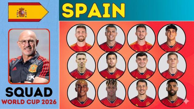 Spain Squad Prediction For FIFA World Cup 2026 | Spain’s Squad Update For World Cup