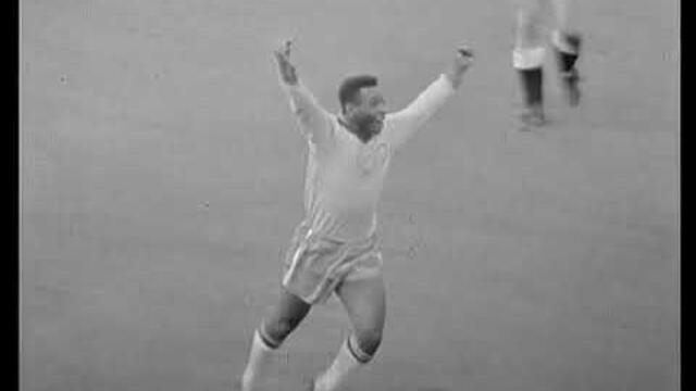 06/05/1963 'Wonderful goal from Pele'  WEST GERMANY v BRAZIL