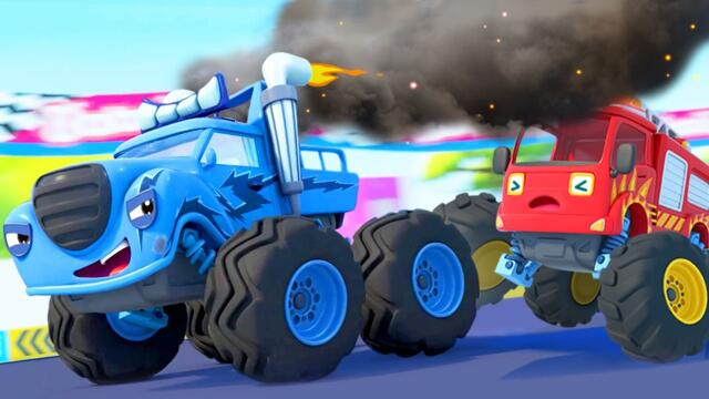 Monster Car Racing Song | Good Values for Kids | Nursery Rhymes & Kids Song | BabyBus - Cars World