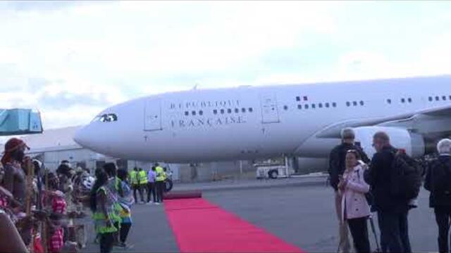 JKIA: President Emmanuel Macron of France arrives at JKIA, Nairobi Kenya