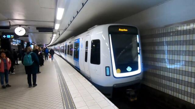 Stockholm Metro - C20 & C30 Trains at T-Centralen Station | Sweden | 22/04/24