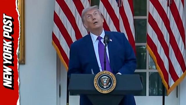 President Trump Jokes After Hearing Sound During Rose Garden Speech: 'I Thought That Was a Drone'