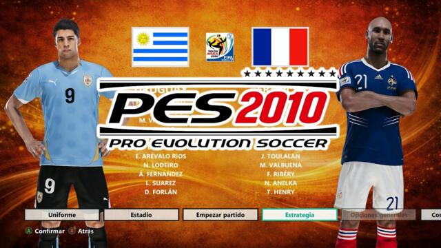 PES 2010 | Uruguay vs Francia | FIFA World Cup | Fase de Grupos
