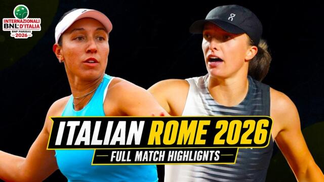 Iga Swiatek vs Jessica Pegula Quarter Final Rome 2026 Highlights
