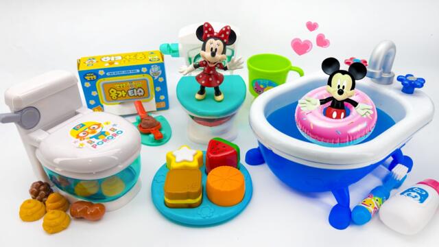 20 Minutes Satisfying Unboxing Mickey & Minnie Mouse Bathroom, Bathtub & Toilet Collection Review