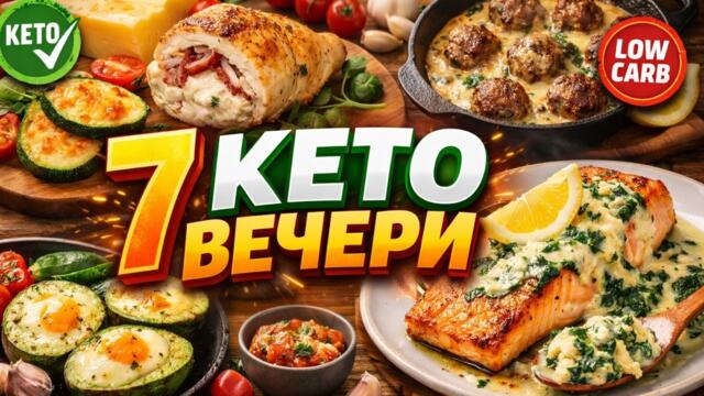 7 КЕТО ВЕЧЕРИ - Лесни, Вкусни и с Малко Въглехидрати | Кето рецепти - част 1
