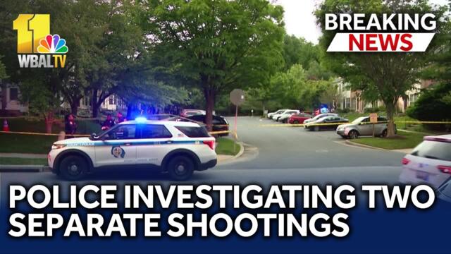 Police investigating separate shootings in Baltimore County