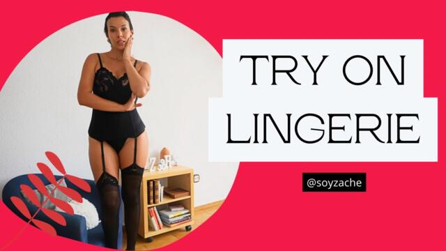 💋🔥👠 Soyzache - Black Lingerie Try On Haul By Venezuelan Girl Soyzache