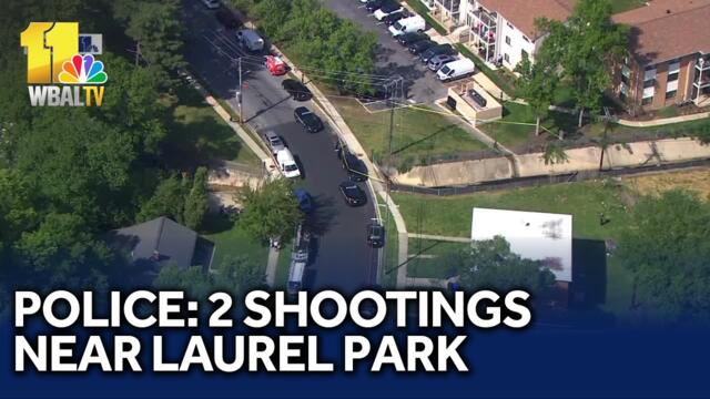 Police investigate 2 shootings near Laurel Park