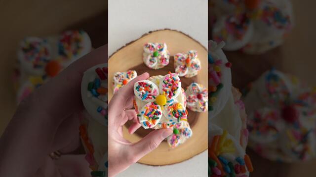 Marshmallow Flower Cookies🌼 #easyrecipes #springdesserts #sugarcookies #easytreats