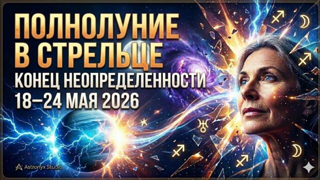 ПОЛНОЛУНИЕ В СТРЕЛЬЦЕ:Конец неопределенности! Астропрогноз с 18 по 24 мая 2026 #гороскоп #астрология