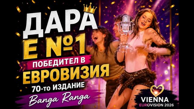 Историческа победа! 🏆 ДАРА е №1 | Евровизия 70-то издание • Vienna Eurovision 2026 | “Banga Ranga”