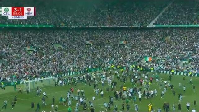 OFFICIAL Last 15 Minutes, Celebrations & Pitch Invasion As Celtic WIN THE TITLE | Celtic 3-1 Hearts
