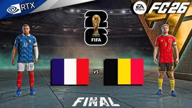 FC 26 - France vs Belgium Ft. Mbappe, Doku | FIFA World Cup Final Full Match | PC™ [4K60]